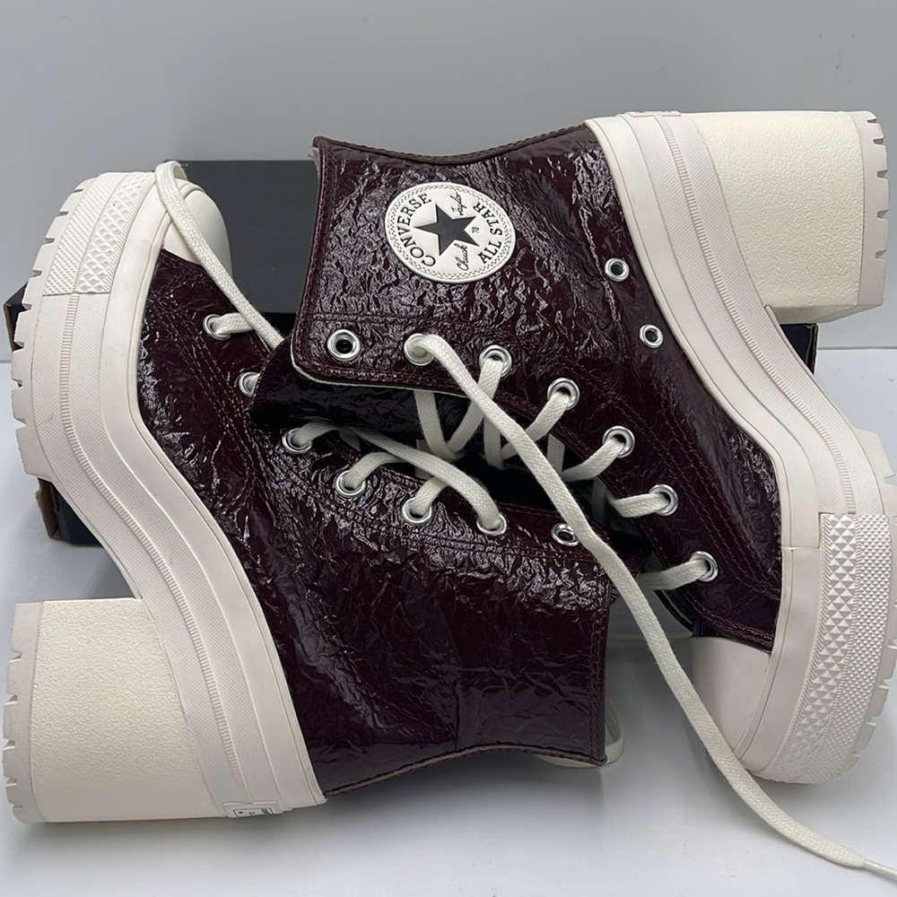 Converse WMNS High-Top Heeled Platform Sneakers CHUCK 70 DE LUXE HEEL HI BOOTS - Picture 11 of 16